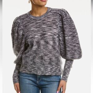 Ted Baker London Valma Juliet Sleeves Wool Mohair Blend Sweater Dark Grey US 6